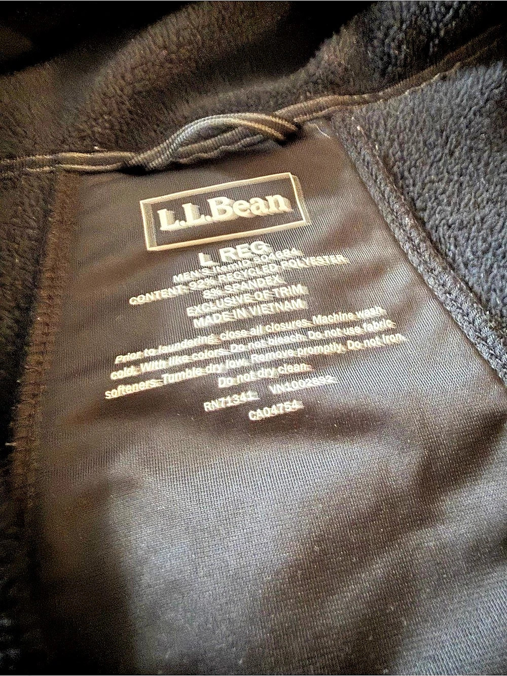 L.L.Bean Primaloft Jacket Men's Black Jacket Size Large - Picture 3 of 5